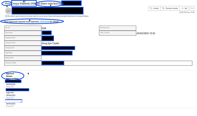 Mail ekranı tr dil isteği